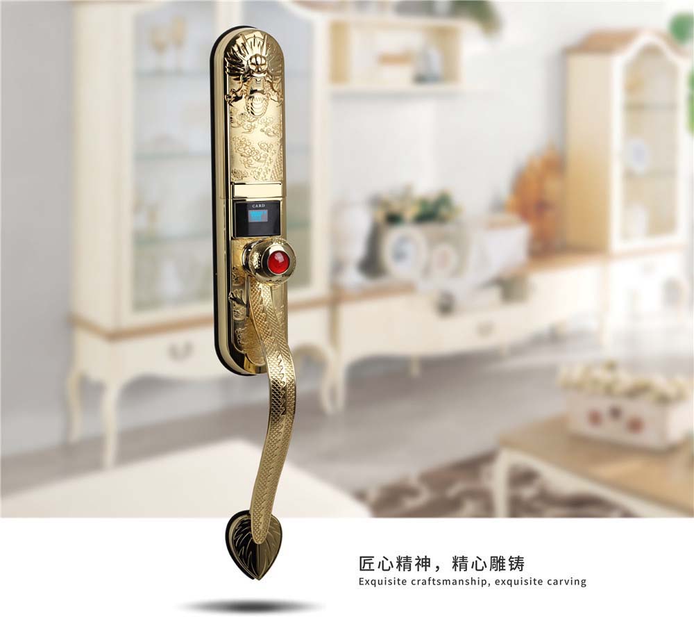V8 Luxury Gold intelligent smart fingerprint password door lock